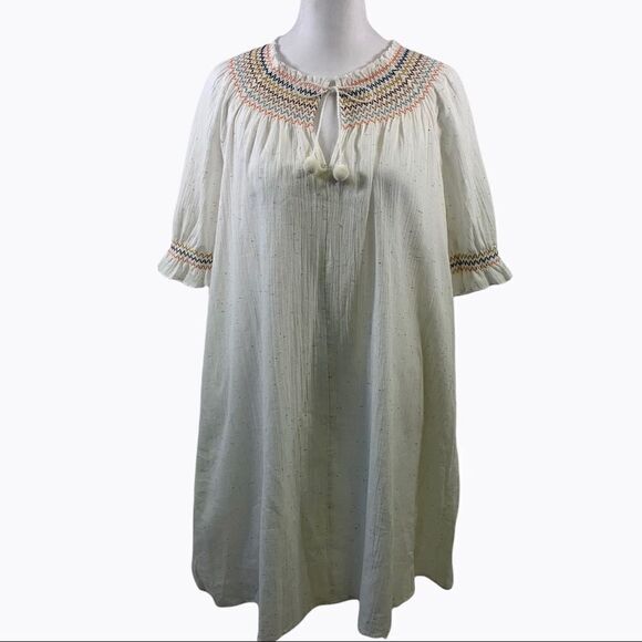 Madewell NWT Rainbow Smocked Trapeze Dress S - Picture 1 of 10